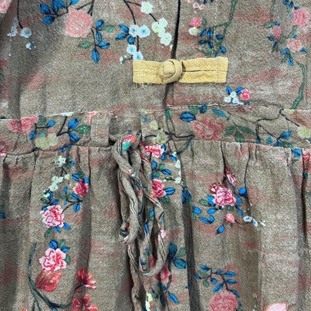 🦙 Best Tailor cotton linen blend Asian inspired floral dress - Picture 2 of 6